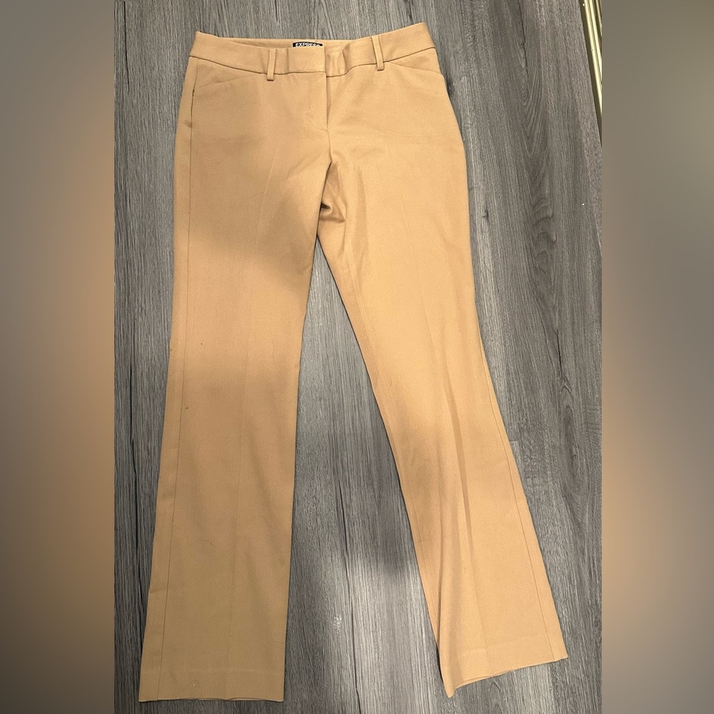Express Tan Straight-Leg Pants / Slacks
